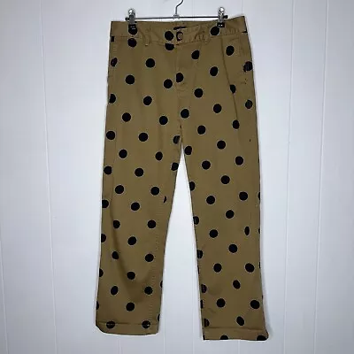 J.Crew Women’s Boyfriend Chino Pant In Polka Dot Khaki Size 10 • $24