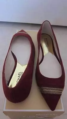 Michael Kors  Haya Flat Suede Cinnabar Shoes For Women Sz 6.5  - NWT $135 • $69.99