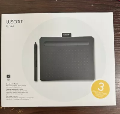 Wacom Intuos Graphics Drawing Tablet Small 7.9 X 6.3  Black CTL4100 New • $25