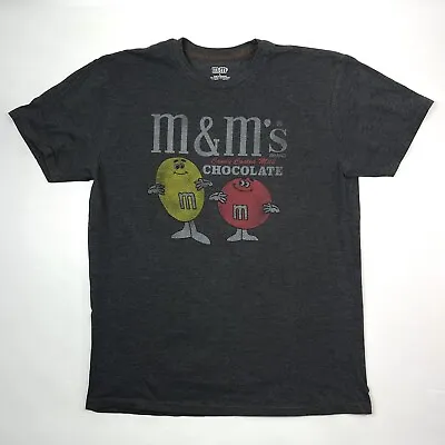 M&m’s Brand Chocolate 75 Anniversary 2016 Dark Brown T-Shirt Men’s Size L • $16.99