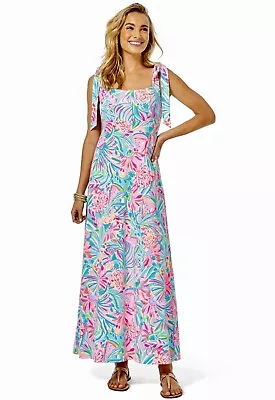Lilly Pulitzer NWT Maleka Maxi Dress Tropical Punch Size L • $178