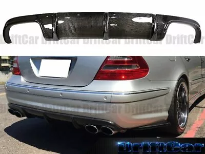 QUAD CARBON DIFFUSER FOR 2003 To 2009 BENZ W211 E55AMG E63AMG SEDAN REAR BUMPER • $348.80