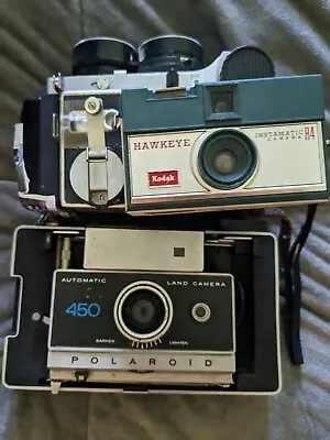 Mamiya C220 Polaroid 450 Land Camera Kodak Hawkeye Instamatic All One Lott  • $72