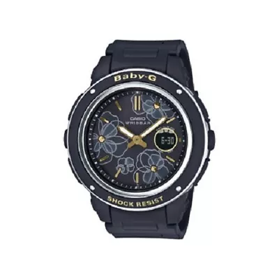 New CASIO Baby-G BGA-150FL-1AJF Elegant Flowers Floral Dial Series Black • $170.36