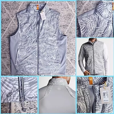 NWT PETER MILLAR Golf Vest Men's L Fuse Elite Hybrid Gilet Maritime Grey $200 • $69