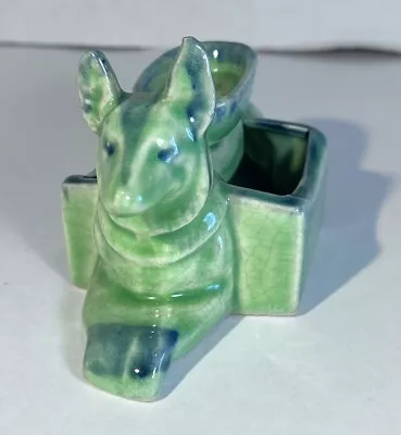 Vintage Shepherd Dog Ceramic Planter  Dish Caddy Planter See Made In Japan • $9.97