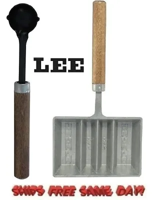 LEE Lead Dipper & 4-Cavity Ingot Mold With Handle Combo # 90029 + 90026 New! • $41.16