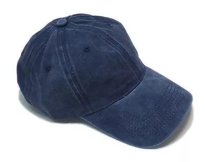 Plain Caps Vintage Cotton Solid Polo Denim Baseball Hat Dad Washed Unstructured • $3.99