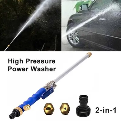 2-in-1 Blue High Pressure Power Washer Nozzle Garden Car Washing Access QS • £11.64