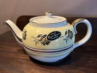 Royal Richmond English Teapot Vintage Yellow With Roses Super RARE • $46