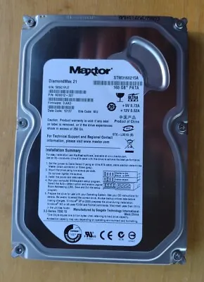 £12.99 • Buy Maxtor Diamondmax 3.5  HDD 160GB IDE Hard Drive STM3160215A Fully Tested Working