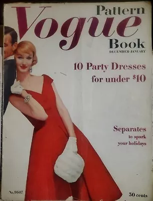 Vintage VOGUE PATTERN BOOK / Magazine December 1958 - January 1959 Vol. 33 No. 3 • $74.99