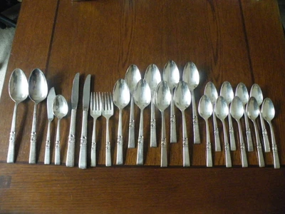 $59.99 • Buy 25Pc Vintage 1948 Oneida Community Morning Star Silverware Silver Plate Flatware