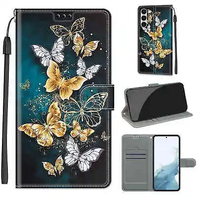 For Various Phone Luxury Butterfly Flip Wallet Case Card Bag Holder Cover Women • $7.67