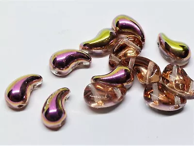 £2.29 • Buy 8(mm) TWO DUO HOLE CZECH GLASS ZOLIDUO® TEAR DROP TEARDROP SPACER BEADS - 20PCS