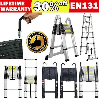 £25.40 • Buy Collapsible Telescoping Ladder Folding Telescopic Ladders Extension Aluminum