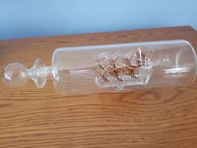 Mayflower Glass Sculpture England Rare/Unique USS CONSTITUTION Ship In A Bottle  • $24.99