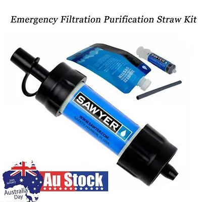 New SAWYER Mini Tap Water Filter Kit - Emergency Filtration Purification Straw • $45.39