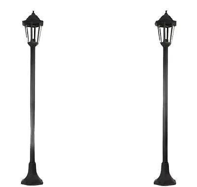 2 X Mains Powered Lantern Lamp Post Lights 1.2m High Indoor Or Outdoor Gardens • £40.99