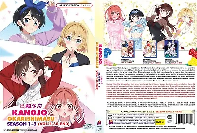 Rent-a-Girlfriend SEASON 1-3 (Vol.1-36End) DVD ENGLISH DUBBED All Region • $33.29