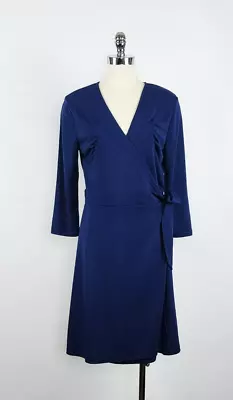 Isaac Mizrahi For Target Blue Polyester Wrap Dress Women's L • $19.99