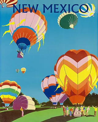 New Mexico Albuquerque Fun Balloon Festival Travel Vintage Poster Repro FREE S/H • $22.15