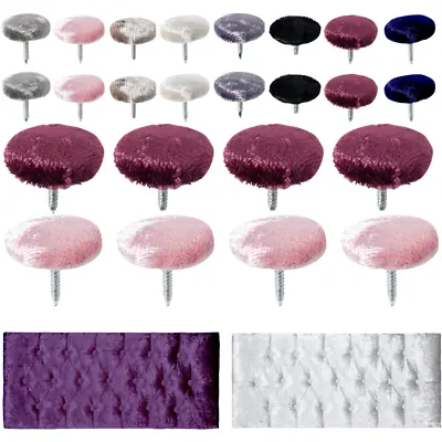 Crush Velvet Fabric Buttons Nails Back Sofa Headboard Upholstery Button 13 Mm • £4.99