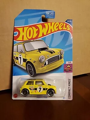 Hot Wheels 2022 #161/250 Compact Kings Treasure Hunt Morris Mini Cooper Yellow • $4.49