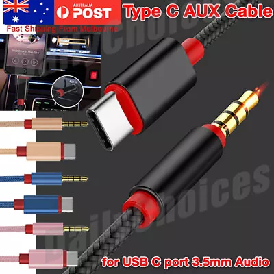 Type-c To 3.5mm Audio Aux Cable 3.5mm Male To USB-C Headphone Car Stereo Cord • $5.24