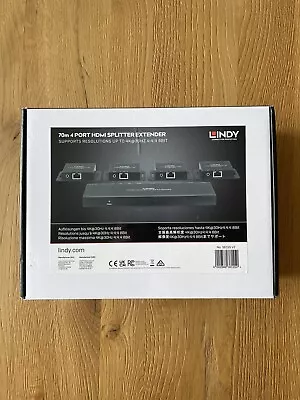 Brand New In Box 70m Cat.6 4 Port HDMI 4K30 & IR Splitter Extender With Loop Out • £75