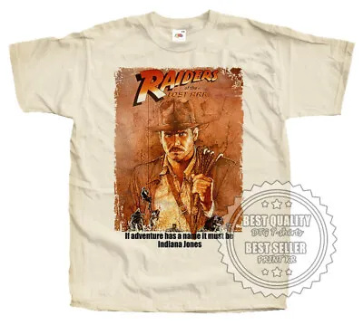 $18 • Buy Indiana Jones T SHIRT TEE V8 Raider Lost Ark Natural All Sizes S To 5XL