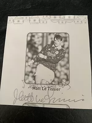Matt Le Tissier Autographed Picture Southampton 5.5x6 • £2