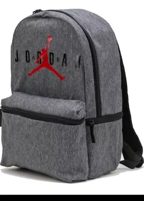 New Nike Air Jordan Jumpman Carbon Heather Large School Backpack 13” Sleeve NWT • $35
