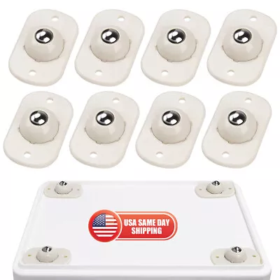 8x Self Adhesive Mini Caster Wheels Sticky Pulley For Trash Can Storage Box More • $9.99