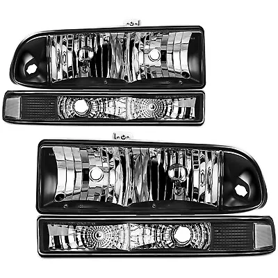 For 1998-2004 CHEVY S10/BLAZER Headlights Assembly Black Housing Clear Corner • $75.99