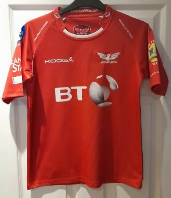 Scarlets 2016 Home Kooga Short Sleeved Rugby Shirt Jersey Top Lgb Free P&p Uk  • £24.99