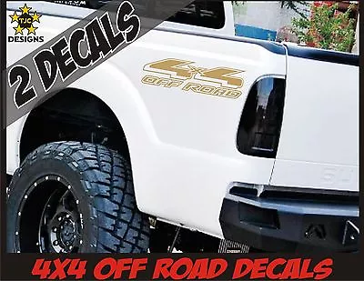 4x4 Truck Bed Decals METALLIC GOLD Set For Ford F150 Super Duty F-250 Ranger • $13.50