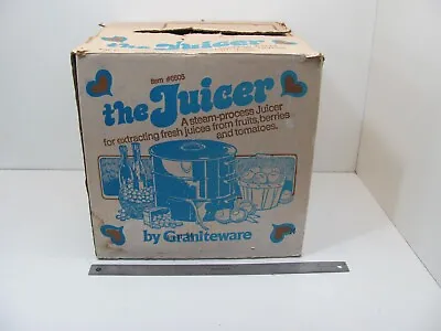 Vintage Enamel Steam Juicer  The Juicer  Graniteware #6605 Nos • $61.91