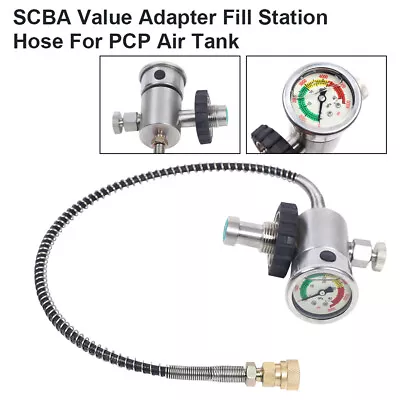 4500 PSI Valve Adapter Fill Station Hose For PCP Air Tank SCBA SCUBA Cylinder • $36