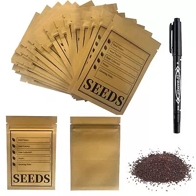 100 Pack Resealable Seed Envelopes Small Envelopes 3.14 X 4.72 In With Seed ... • $18.76