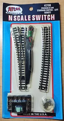 N Scale Atlas Code 80 Standard Left Remote Switch Turnout #2700 • $19