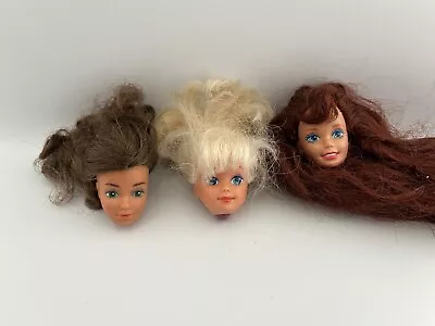 Vintage Mattel Barbie Doll Heads Only For TLC & Repairs Lot Of 3 • $23