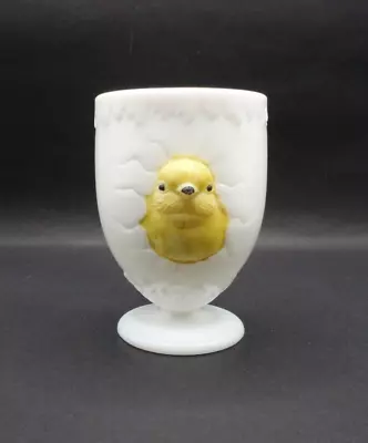 Vintage Westmoreland Milk Glass Baby Chick Handled Egg Cup  Easter • $12.99