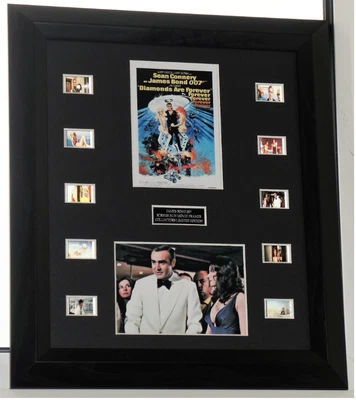 Diamonds Are Forever Sean Connery James Bond 007   FILM CELLS MOUNTED FILM COA • £42.75