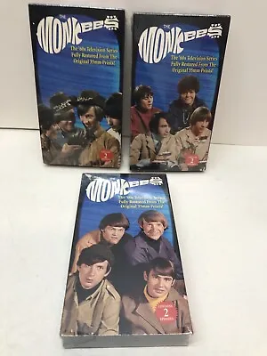 The Monkees TV Series VHS 6 Episodes Total Tork Jones Nesmith Dolenz 3 Tape LOT • $29.99