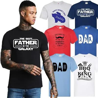 Fathers Day Mens T-Shirt Birthday Top Daddy Gift BBQ DAD Bear Galaxy S-5XL • £8.99