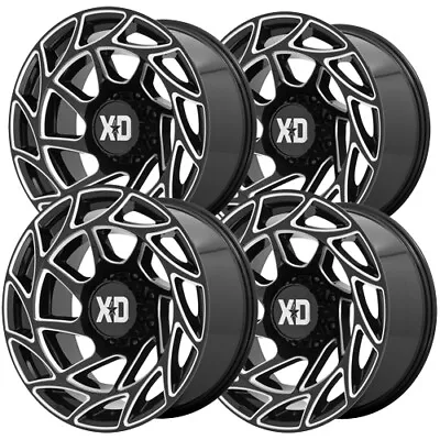 (4) XD Series XD860 Onslaught 20x10 6x135 -18 Black/Milled Wheels Rims 20  Inch • $1739.96