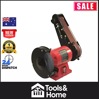 Baumann 240W Workshop Bench Grinder & Linisher Sander 150mm - ET-BG250 • $138