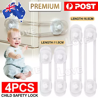 $5.25 • Buy Child Toddler Baby Cupboard Cabinet Safety Locks Proof Door Drawer Fridge Kids