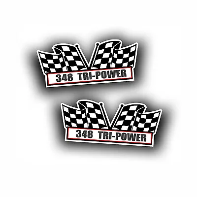 348 Tri Power Air Cleaner Decal Fits Chevy Muscle Hot Rod Race 3x2 Six Pack 2X • $13.93